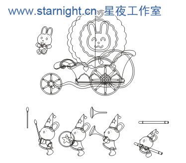 中秋贺卡制作：月饼大游行