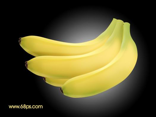 Photoshop绘画一串美味的香蕉