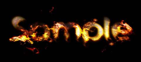Photohosp制作火焰形成的文字