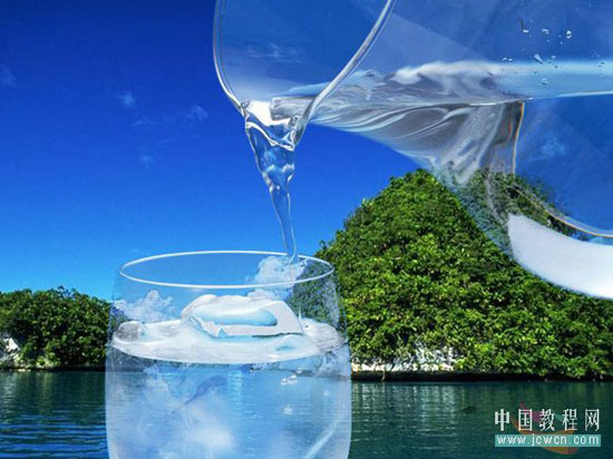 用Photoshop混合选项抠出透明玻璃杯