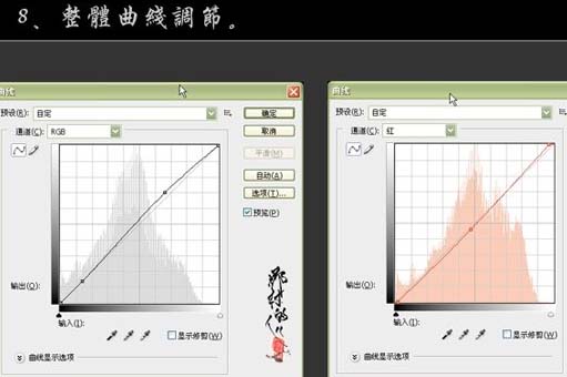 利用选区及曲线修复局部过曝的照片