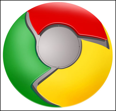 绘制Google Chrome浏览器LOGO