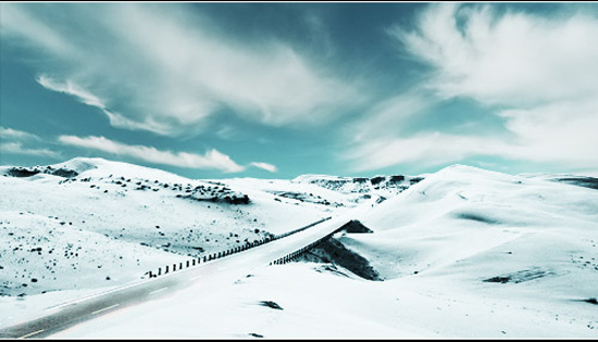 Photoshop把沙漠变成迷人的雪景
