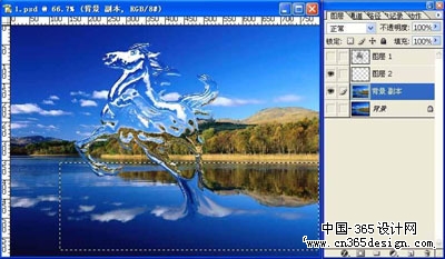 Photoshop合成教程 水上飞奔的骏马