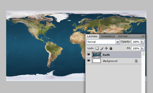 Photoshop CS4制作逼真的立体地球