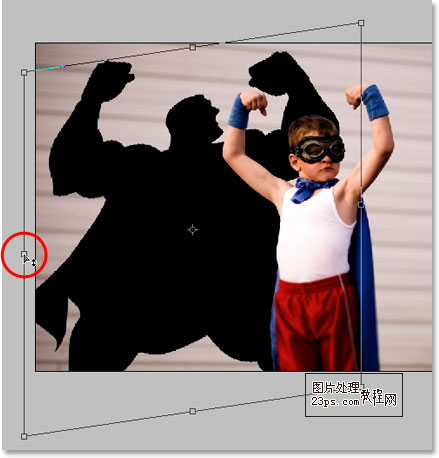 Photoshop创意为小朋友合成添加“超人”影子