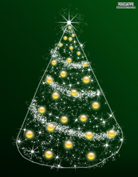 Photoshop制作一棵漂亮的圣诞树