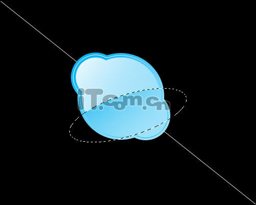 Photoshop制作一个Skype的logo