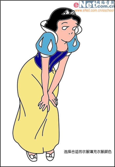 Photoshop鼠绘迪士尼经典卡通角色白雪公主